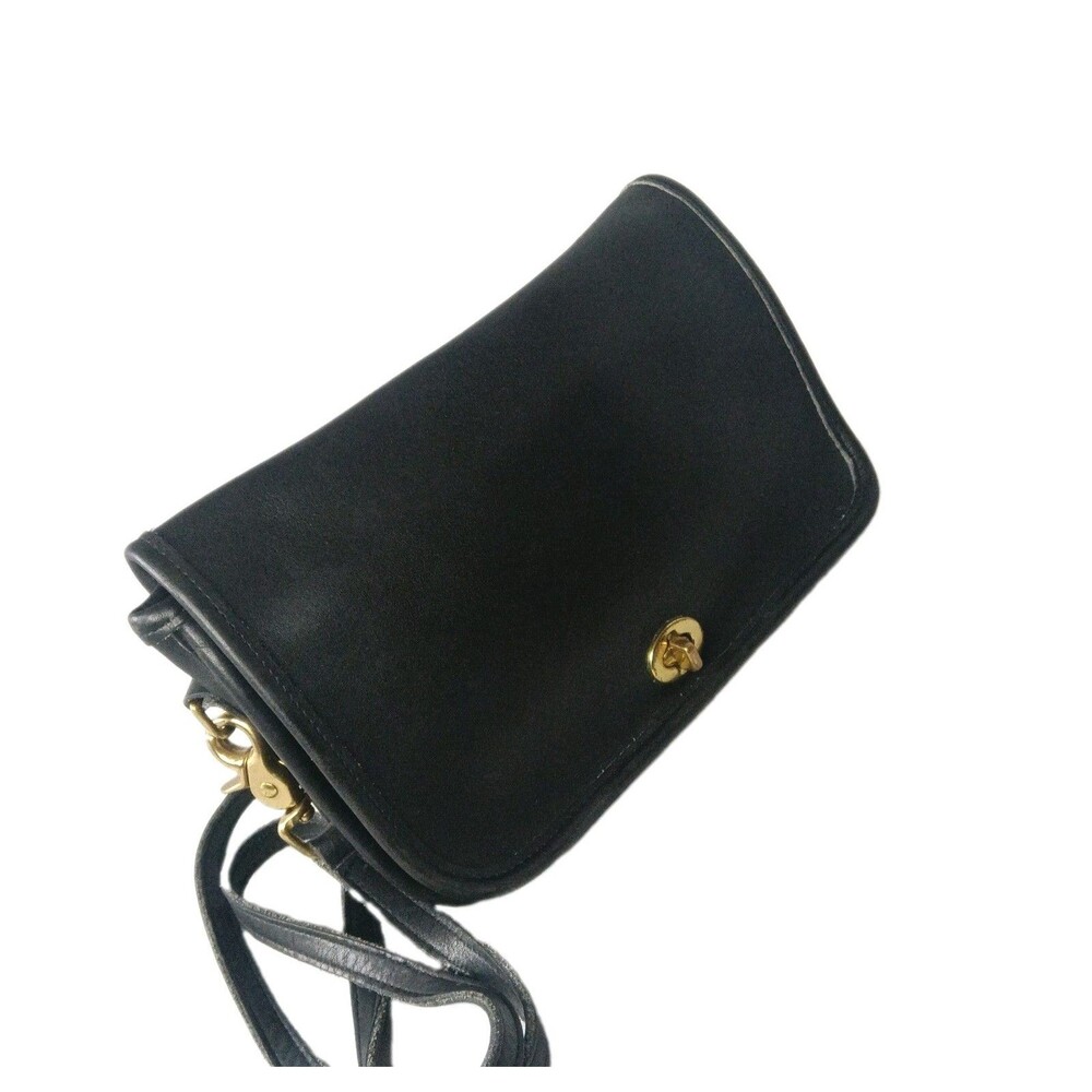 Vintage Coach Pocket Purse 9755 Black Leather Crossbody Black USA - Picture 2 of 8